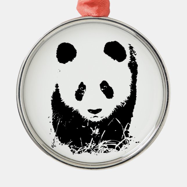 Baby Panda Julgransprydnad Metall (Framsidan)