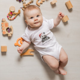 baby panda med julhatt, anpassade t shirt