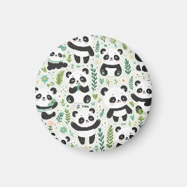 Baby Panda Mönster Magnet