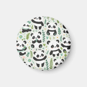 Baby Panda Mönster Magnet