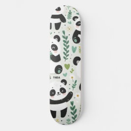 Baby Panda Mönster Mini Skateboard Bräda 18,5 Cm