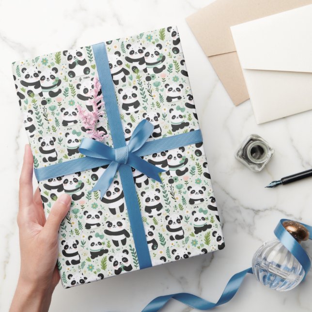 Baby Panda Mönster Presentpapper (Gifting)