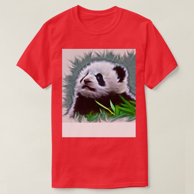 Baby Panda Painting T Shirt (Design framsida)