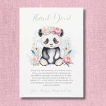 Baby Panda Peonies Djungel Baby Shower