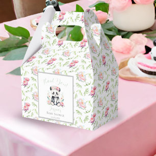 Baby Panda Peonies Djungel Baby Shower Presentaskar