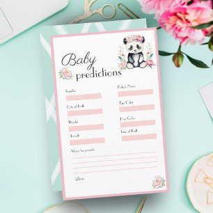 Baby Panda Peonies Dschungel Baby Förutsägelser