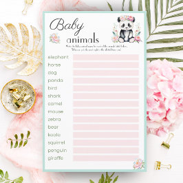 Baby Panda Peonies Jungle Baby djur Game