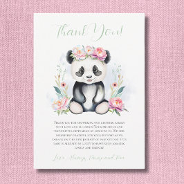 Baby Panda Peonies Jungle Baby Shower Inbjudningar