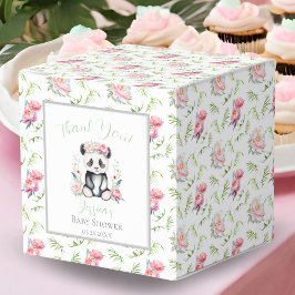 Baby Panda Peonies Jungle Baby Shower Presentaskar