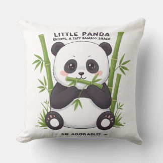 Baby Panda Snack-tidsgrafik Kudde