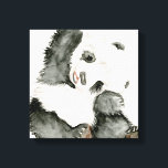 Baby Panda | Styrning och Hårig Canvastryck<br><div class="desc">Den här vattenfärgsutskriften har en mjuk hårig panda-björn | Melissa Wang</div>