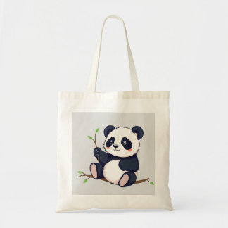 Baby Panda Tote Bag Tygkasse