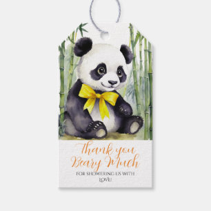 Baby Panda Unisex Baby Shower Tack så mycket Beary Presentetikett