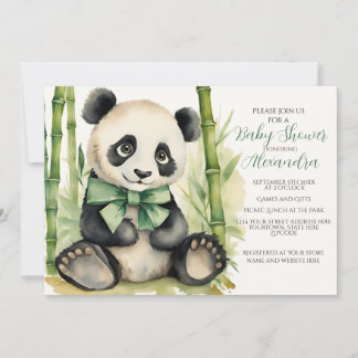 Baby Panda Unisex Barly Wait Baby Shower Inbjudningar