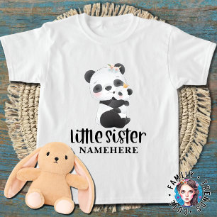 Baby Pandas Watercolor Little Sister T Shirt