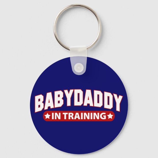 Baby pappa in Training Nyckelring (Framsida)