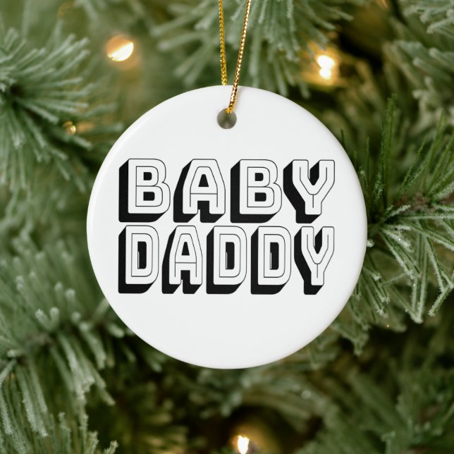 Baby pappa julgransprydnad keramik (Träd)