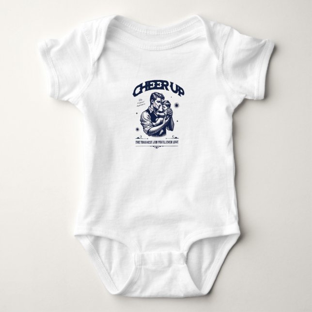 BABY PAPPAS GLÄDJEN UPP BODYDRÄKT  T SHIRT (Framsida)