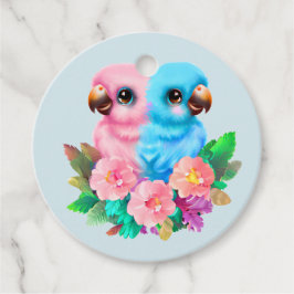 Baby Parrot-Twillingar Gåvor Etiketter