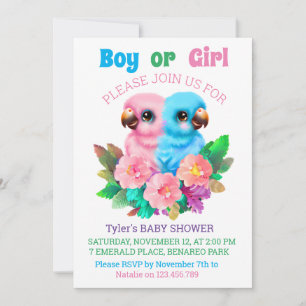 Baby Parrot-Twillingar Inbjudningar