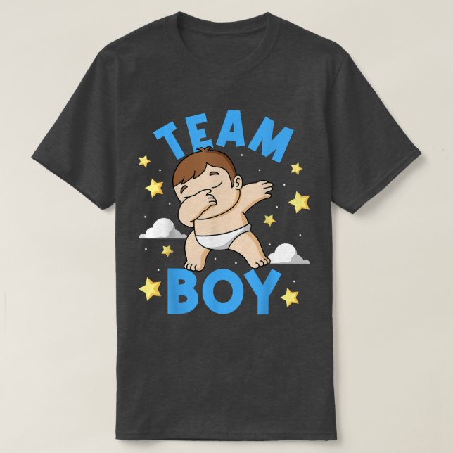 Baby Party Team Boy Gender Reveal T Shirt (Design framsida)