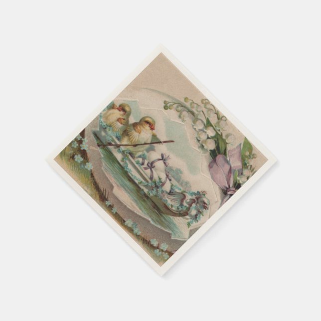 Baby Påsk Chick som roterar Pappra blöjor Pappersservett (Hörn)