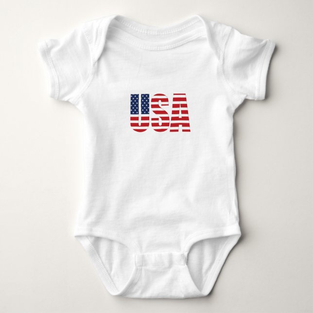 Baby Patriotic USA T Shirt (Framsida)