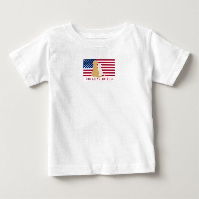 Baby patriotisk t-shirt (Framsida)