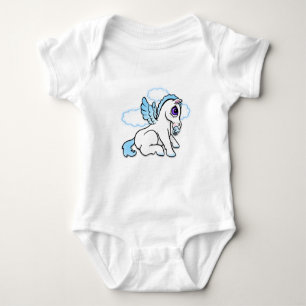 Baby Pegasus med binky - blått T-shirt