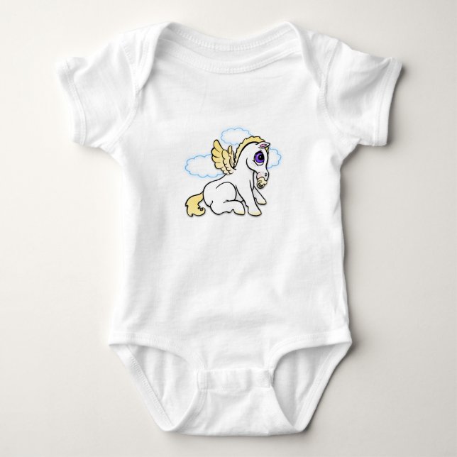 Baby Pegasus med binky - blondin Tee Shirt (Framsida)