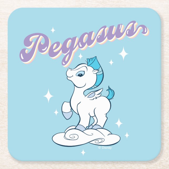 Baby Pegasus Square Paper Coaster Underlägg Papper Kvadrat (Framsidan)