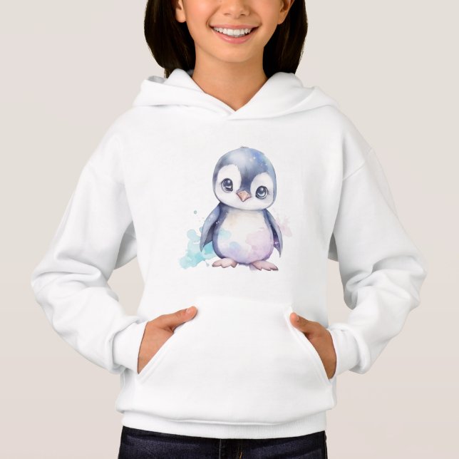 Baby Penguin Barn T-Shirt Hoodie (Framsida)