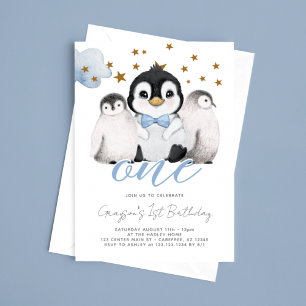 Baby Penguin Kids första inbjudan på födelsedagen