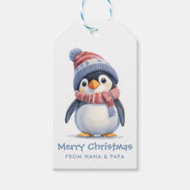Baby Penguin Kids Helgdag jul Presentetikett