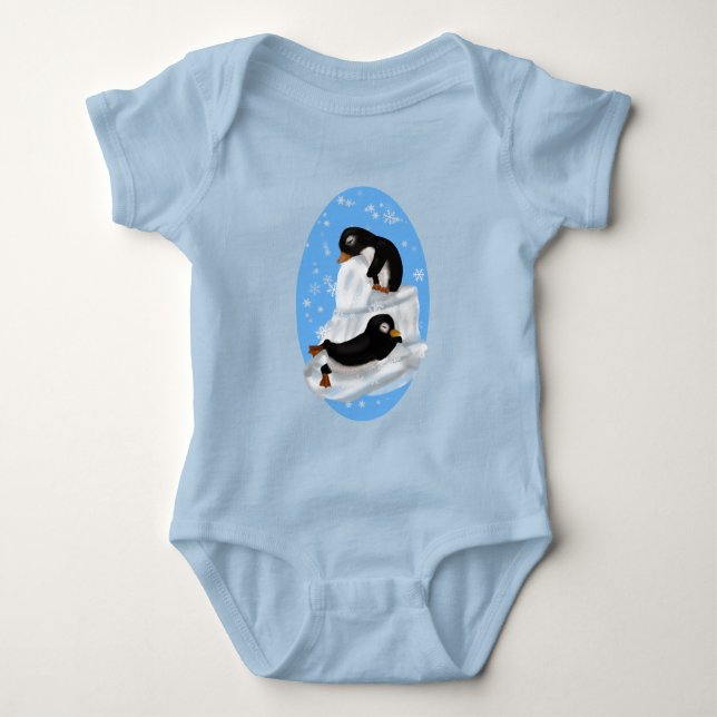 Baby Penguin-kroppsdräkt T Shirt (Framsida)