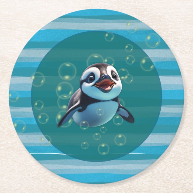 Baby Penguin Pappra Underlägg (Framsidan)