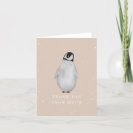 Baby Penguin Rosa Girl Girl Winter Baby Shower Tac Tack Kort