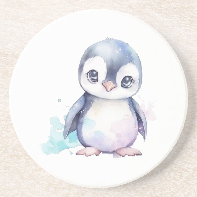 Baby Penguin Sandstone Underlägg (Framsidan)