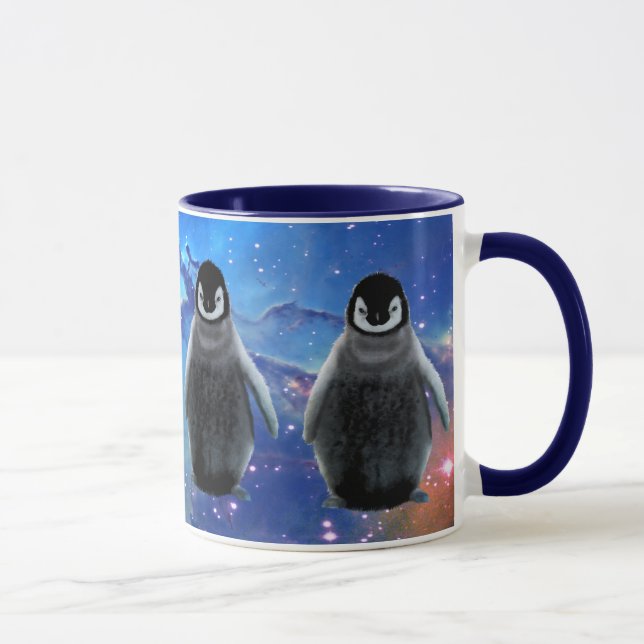 BABY PENGUIN & STARS Wildlife Supporter Coffee Mug Mugg (Höger)