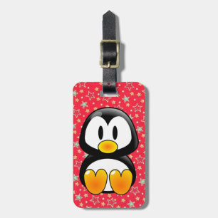 baby penguin tux bagagetagg bagagebricka