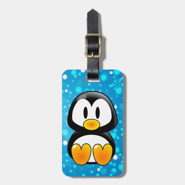 baby penguin tux bagagetagg bagagebricka (Vertikal Framsida)