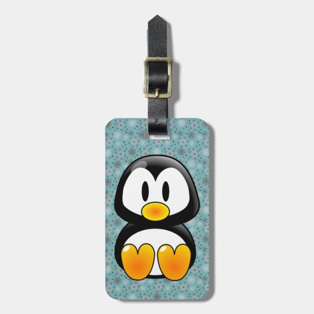 baby penguin tux bagagetagg bagagebricka (Vertikal Framsida)