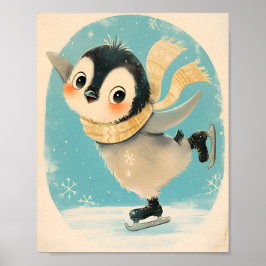 Baby Penguin Wall Art -  Cute Nursery Poster