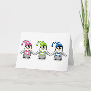 Baby Penguins julkort Helgkort
