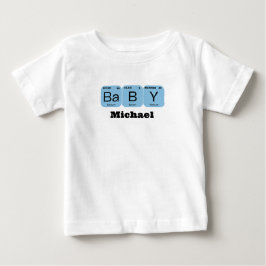 Baby Periodisk Bord Inslag Editable Namn T Shirt