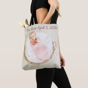 Baby Personlig Bunny Rabbit Namn Birthdate Tygkasse