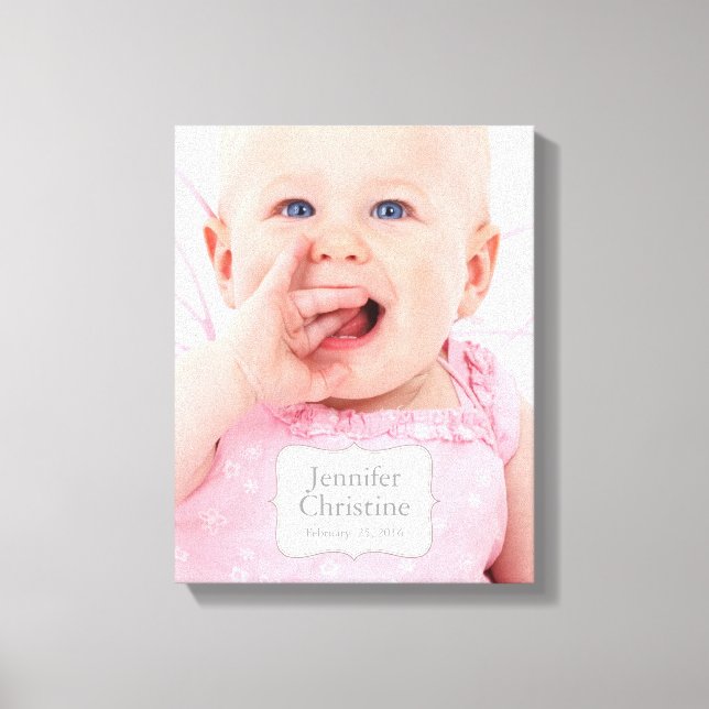 Baby Personlig Wrapped Canvas Art (Framsida)