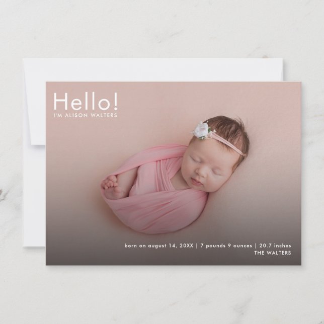 Baby Photo and Stats Birth Notice (Framsida)