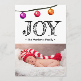 Baby Photo annonsdag jul-Helgdag Joy Julkort