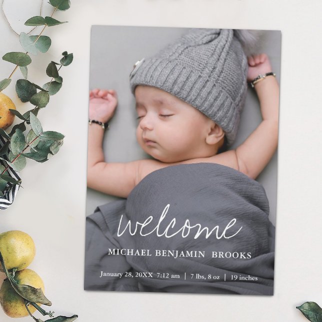 Baby Photo Announcement Magnet (Skapare uppladdad)